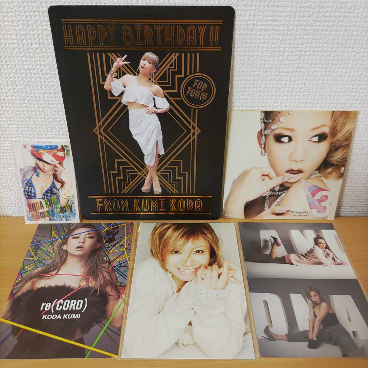 Rare, not for sale, set of 6, jacket photo sticker, Kumi Koda, post card, dress sticker, purchase bonus post card, birthday, birthday board, cardboard, K row, Kumi Kouda, others