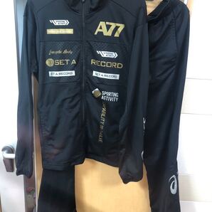 アシックス asics A77 セットアップ上下 ジャージーウィンドブレーカー トレーニングウェア