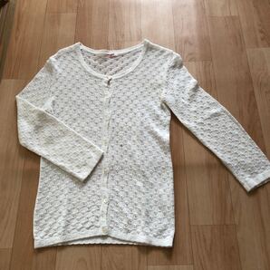 CHILD WOMAN 麻綿白カーディガン