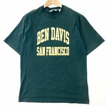 ベンデイビス ☆ BEN DAVIS カレッジ プリント 半袖 Tシャツ L グリーン US配色◎ 定番 アメカジ スタイル ストリート 古着MIX■DA170_画像2