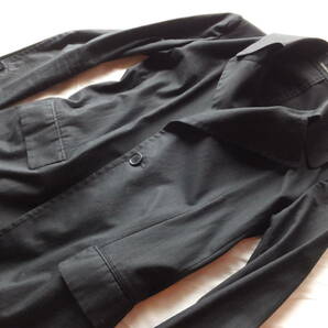 Yohji Yamamoto +NOIR ヨウジ ヤマモト +ノアール ブラック コットン コート 薄手素材 サイズ1 黒 日本製の画像7