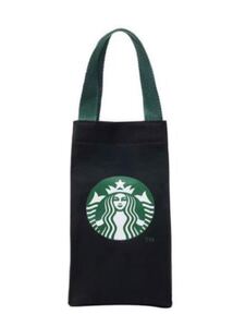 スターバックス キャンバス 黒 ブラック ボトルケース ボトルカバー 縦長
