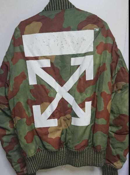 期間限定価格■正規品 迷彩 BTS OFF-WHITE 名作 希少 Off-white ボンバージャケット Bomber jacket ブルゾン サイズXS カモフラ アロー