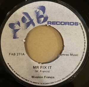 激レアUKオリジナル盤美品！Winston Francis - Mr Fix It / スタワン コクソン