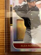 2021 Panini Donruss アレックス・ロドリゲス Alex Rodriguez シルバーフォイルバリエーションSP ／500_画像2