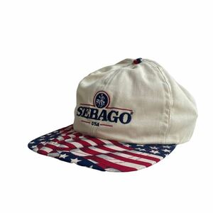 90's Deadstock "SEBAGO USA製" 6panel Cap キャップ帽子 アメリカ製 POLO 希少 レア 