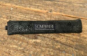 ★SOMEWHERE★ペンケース★小物入★文房具★レザー★ブラック★黒★