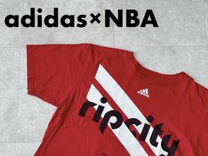 ☆送料無料☆ adidas アディダス USA直輸入 古着 半袖 NBA Portland Trail Blazers ポートランド・トレイルブレイザーズ Tシャツ メンズ M