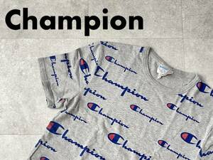 ☆送料無料☆ Champion チャンピオン USA直輸入 古着 半袖 ロゴ Tシャツ メンズ S グレー トップス 中古 即決