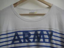 一点物!! Champion チャンピオン ボーダー柄 ARMY プリントTシャツ サイズ Women's M_画像3