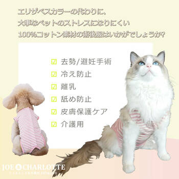 Лот аукциона Yahoo 【ピンク L】猫犬 術後服 ウェア 雄雌兼用 エリザベスカラーの代わりに 舐め防止