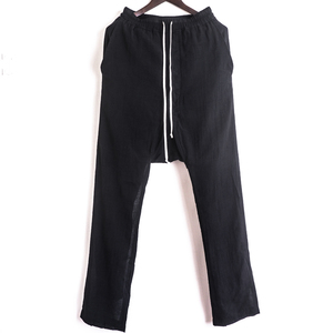 ★ Rick owens サルエルパンツ レイヤード XS ウール メンズ 送料込 ブラック リックオウエンス パンツ PAJAMA SWINGERS PANT