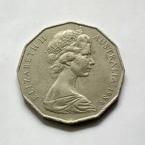 【希少品セール】オーストラリア 50セント硬貨 1983年 1枚