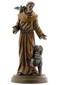 西洋彫刻 聖フランチェスコ（聖フランシスコ）彫像/ カトリック教会 祭壇 洗礼 福音 精霊（輸入品