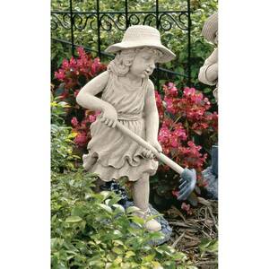 ヤング・レベッカ ガーデン彫刻 園芸仕事をする少女彫像/ ガーデニング 庭園 お庭 芝生(輸入品