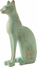 パティナ 緑青色- バステト猫像-エジプト製 高さ 約12.7ｃｍ 彫刻 彫像/ エスニック（輸入品）_画像6