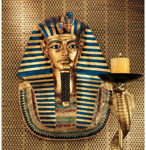 ツタンカーメン王マスク 古代エジプト デザイン・トスカノ製 壁彫刻 彫像/ ファラオ ピラミッド (輸入品