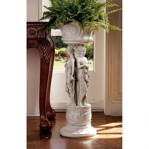  tea tsuwa-s manner (..) sculpture new classic principle woman image pillar. western sculpture stand for flower vase pedestal attaching .( pot ) display decoration ( imported goods 