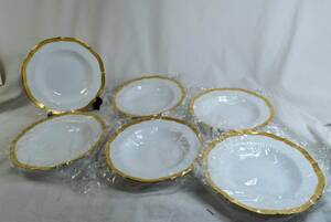 美品　ノリタケ ダイヤモンドコレクション GOLDEN SIMPLICITY スープ皿6枚セット