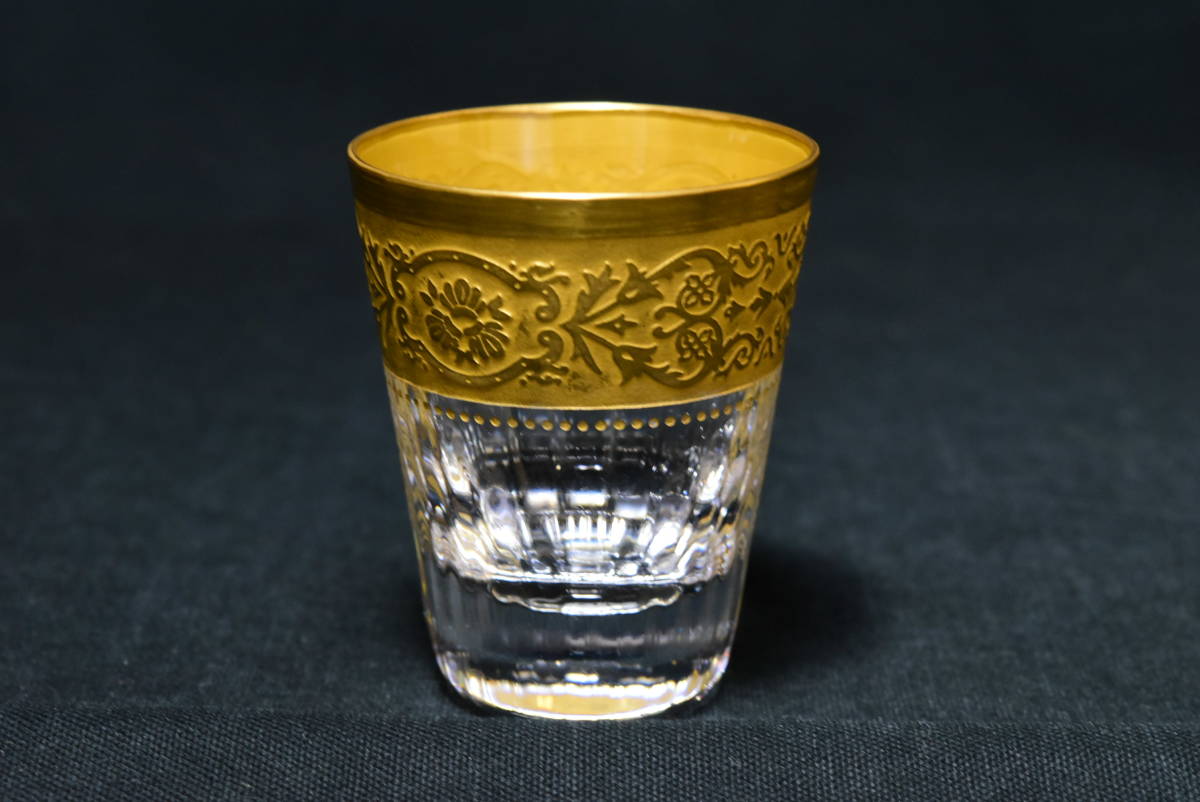 オールド・バカラ (BACCARAT) 金彩 グラス 1890年 エッチング J 