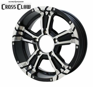 16インチ 5H139.7 6.0J 6J-5 5穴 ナイトロパワー クロスクロウ ホイール 1本 ブラックメタリック+ミラーカット NITRO POWER CROSS CLAW MA