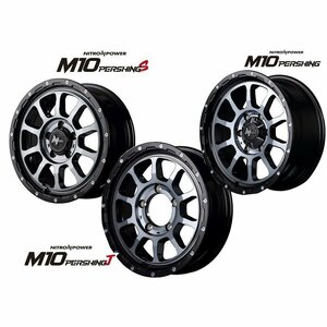 16インチ 6H139.7 6.5J+38 6穴 ナイトロパワー M10 パーシング ホイール 4本 1台分セット セミグロスブラックマシニング MID MA