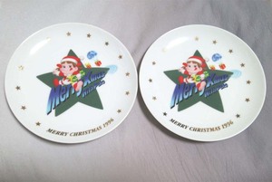 ペコちゃん●1996年クリスマスプレート２枚セット/皿/不二家
