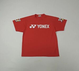 YONEX ヨネックス // 半袖 プリント Tシャツ (赤) サイズ S