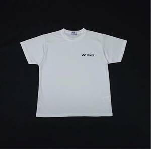 (未使用) YONEX ヨネックス // 半袖 ロゴマークプリント ドライ Tシャツ (白) サイズ SS