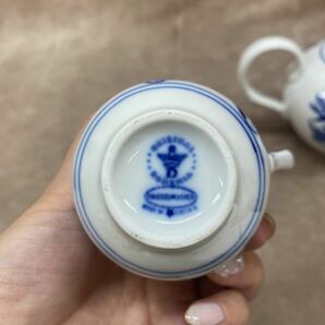 チェコ ボヘミア カールスバード ブルーオニオン クリーマー ティーポット セット 茶器 洋食器 BOHEMIA 海外製の画像10