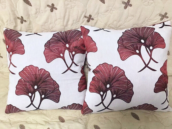 新品クッションカバー 45 ×45 ㎝ 二枚セット レッド TY-18