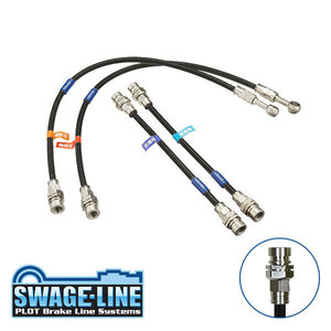  Swage-Line brake hose Impreza GDB GDA GGB GGA 4WD WRX all model /S202/S203/S204 stainless steel / black * remote island postage extra .