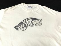 90's VANS OFF THE WALL Tシャツ 白ボディ HANES / ビンテージ 90年代 バンズ オブザウォール SK8 オールドスケート 80's オールドスクール_画像1