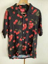 (L)Supreme Cherry Rayon Shirtシュプリームチェリーレーヨンシャツ黒_画像1