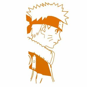 シール ウォールステッカー カーステッカー naruto 渦巻ナルト 40*21cm 黄 うちはサスケ 木の葉隠れの里 防水