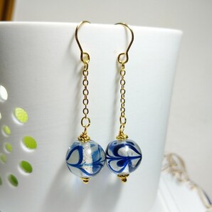 ハンドメイドピアス ロングピアス サージカルステンレスフック使用 NO31