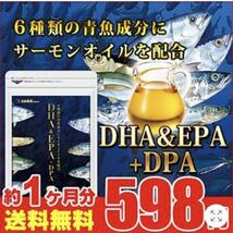 即決！送料無料 DHA & EPA ＋ DPA オメガ3 サプリ 魚不足 健康に 勉強する方に 認知 中性脂肪 ダイエット ドライアイ対策に サプリメント。_画像6