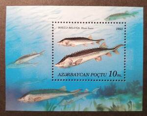 アゼルバイジャン 魚(1種小型シート) MNH