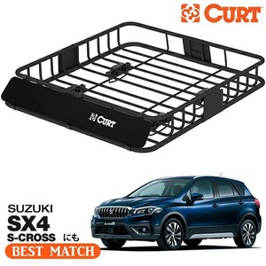 【CURT 正規品】ルーフラック ルーフバスケット ルーフキャリア 18115 105cm×94cm×14cm スズキ SX4 S-CROSSに！ ベースキャリアに取付