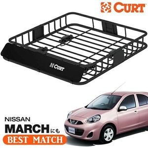 【CURT 正規品】ルーフラック ルーフバスケット ルーフキャリア 18115 105cm×94cm×14cm 日産 マーチ K13に！ ベースキャリアに取付