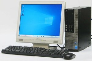 DELL Optiplex 9020-4160SF # 15 inch liquid crystal set # i3-4160/4G/500/DVD multi /DisplayPort/Windows 10 desk top 