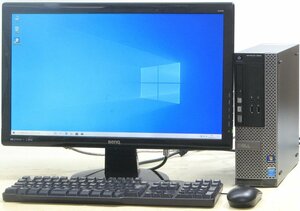 DELL Optiplex 3020-4150SF # 22 inch liquid crystal set # i3-4150/DVD multi /DisplayPort/ space-saving /Windows 10 desk top 