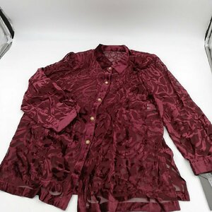  high class woman clothes re marron long blouse see-through 15 number unused tag attaching pre ta Porte made in Japan Rena un[ road comfort Sapporo ]