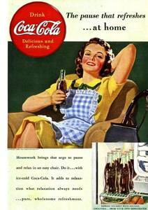 ●013F　1939年のレトロ広告　コカコーラ　COCA-COLA　COKE