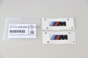 ◎BMW純正 サイドフェンダー Mエンブレム (ブラック) 2個【4.5cm×1.5cm】X5シリーズ F15 xDrive35i・xDrive35d・xDrive50i・X5M(F85)