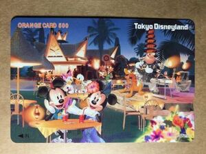 TDL 718[ディズニー ]東京ディズニーランド(TOKYO Disney land)未使用オレンジカード