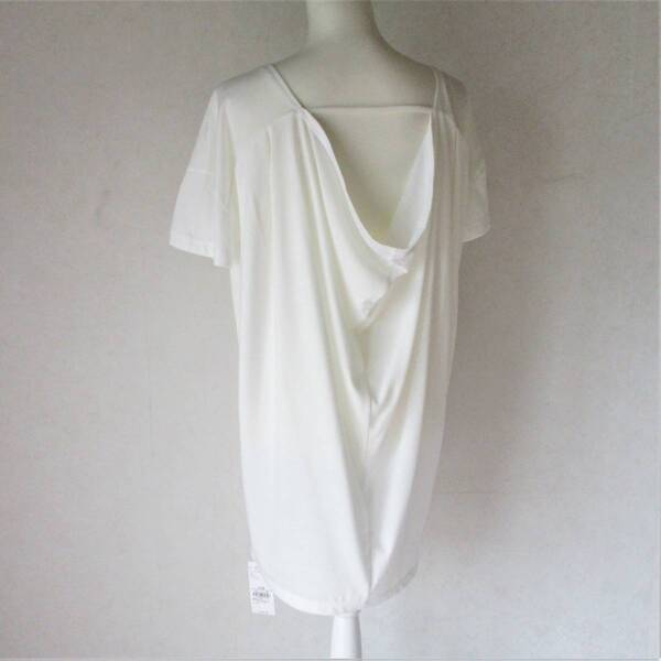 ☆新品☆価格3990円+税☆erath music&ecology プレミアムレーベル ☆バックドレーププルオーバー トップス size F オフホワイト