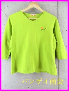 【送料300円可】007m3◆良品です◆CASTELBAJAC カステルバジャック 七分袖 ストレッチカットソー 3/Tシャツ/ジャケット/レディース/女性