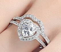 ▼極上逸品▼【限定入荷】★☆ハートダイヤモンドリング☆★※2.5ct※★プラチナ仕上★_画像2