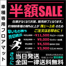 半額SALE フロアマット トヨタ カムリ 30系 2WD H13.09-16.07【当日発送 全国一律送料無料】【チェック柄 グレー】_画像2